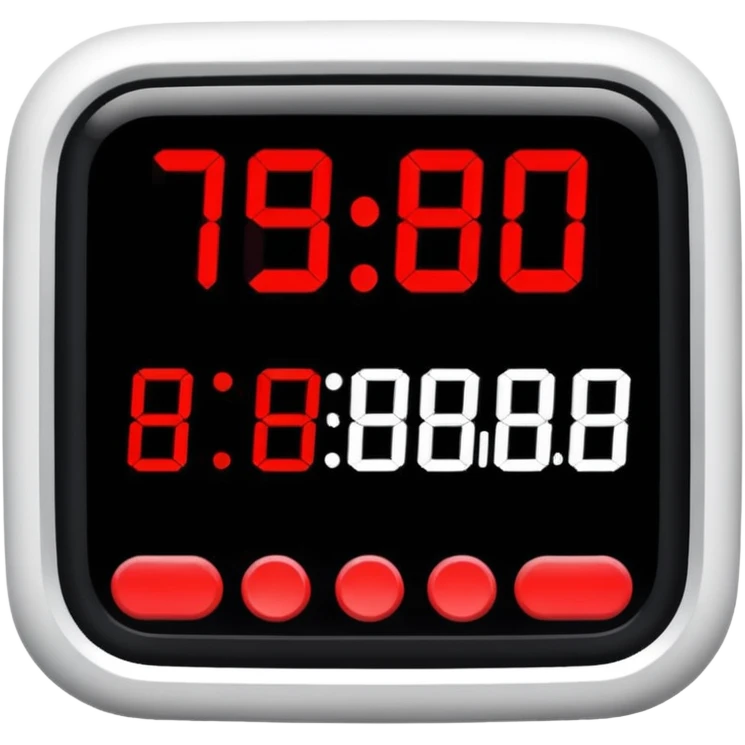 digital timer with 15:00 on the screen emoji