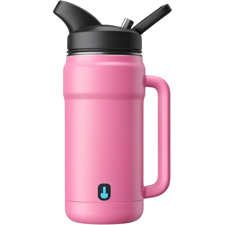  stanley quencher 2.0 con agarrado minimalista rosado emoji