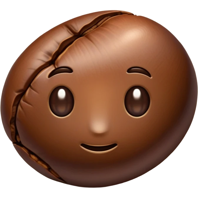 a brown coffee bean, kahve çekirdeği emoji