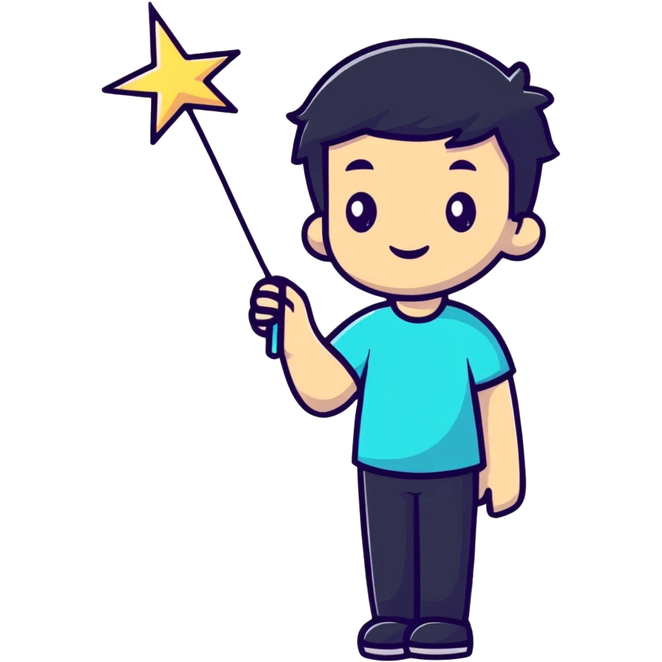attractive person with sparkles emoji