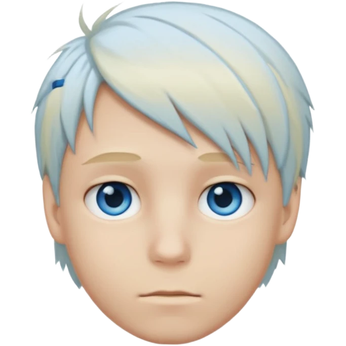 boy with blonde hair emo and blue eyes emoji