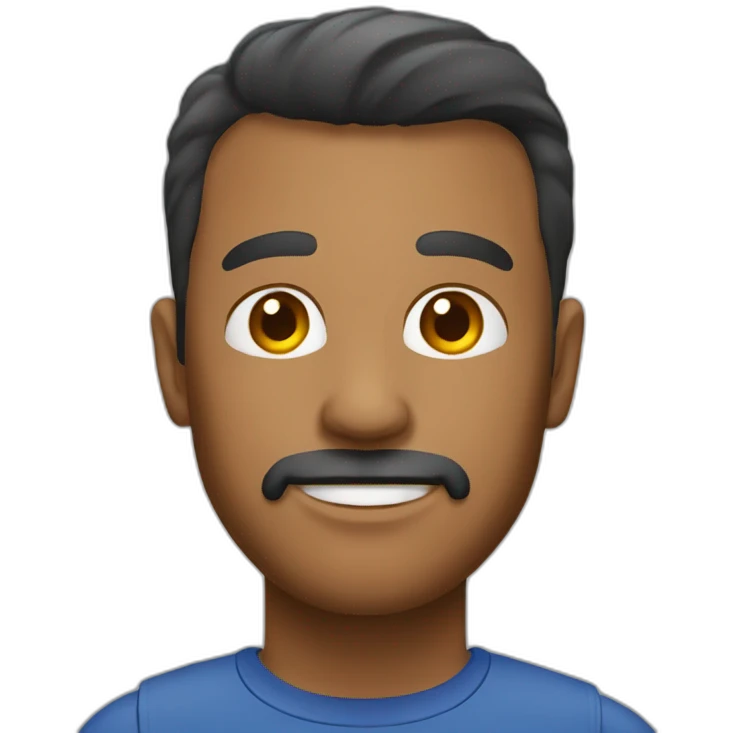 Man mäht Rasen mit rasenmäher emoji