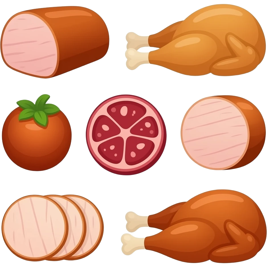 vector flat display Meat & Poultry emoji