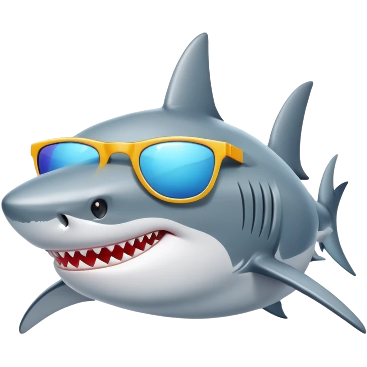 shark with sunglasses emoji