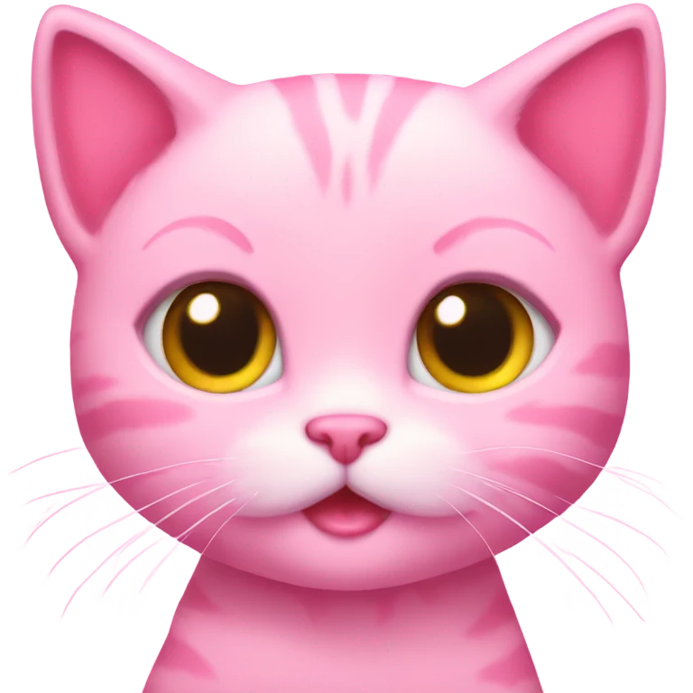 Pink kitten with glitter  emoji