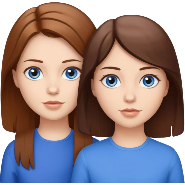 two sisters – Sonya and Taya (there is a general similarity, but they look different) emoji