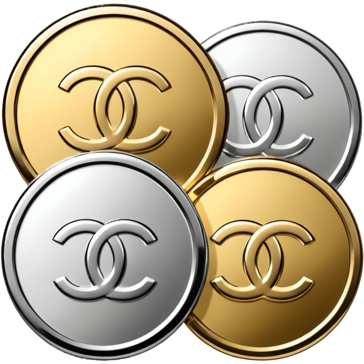 Chanel white coins emoji