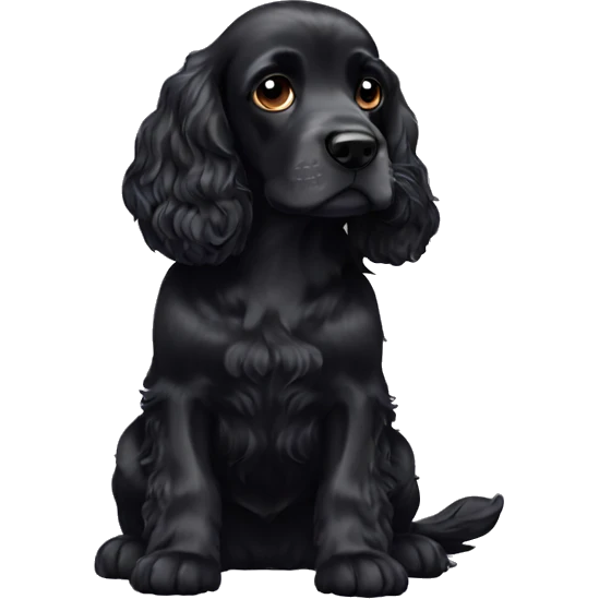Black cocker spaniel emoji