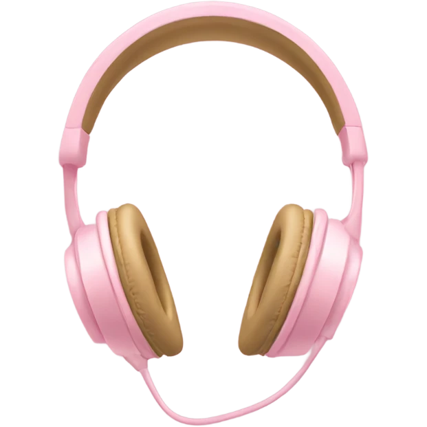 light pink headphones  emoji