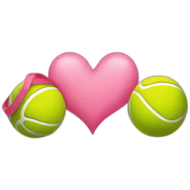 saint valentines day tennis ball emoji