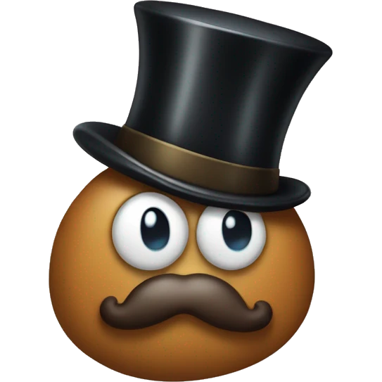 Poop wearing a monocle and top hat  emoji