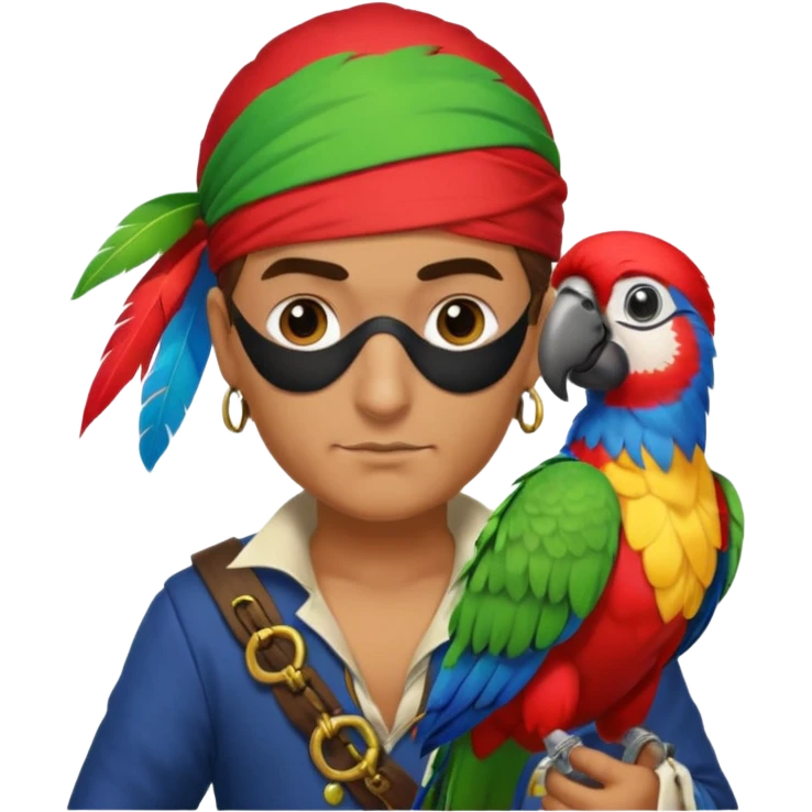 pirate and parrot emoji