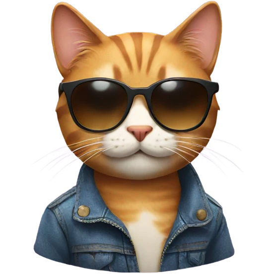 Cat with sunglasses emoji