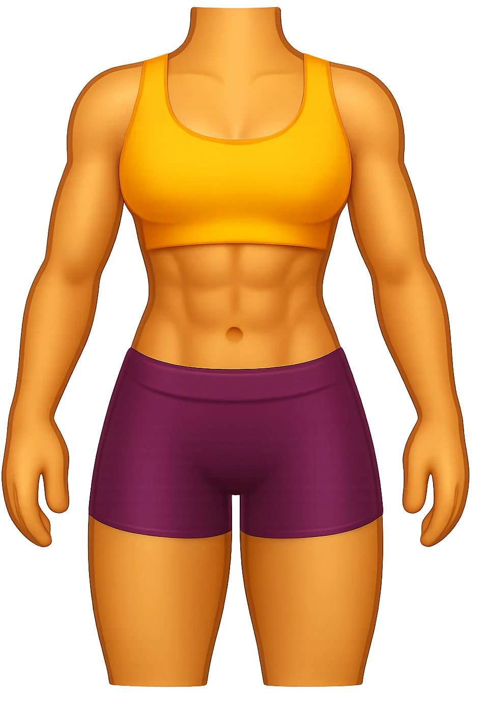 EMOJI STILE IPHONE DI UN CORPO FEMMINILE ALLENATO PERFETTA emoji