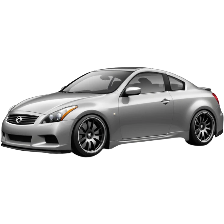 G37 coupe car lowered with dark mags darksliver car emoji