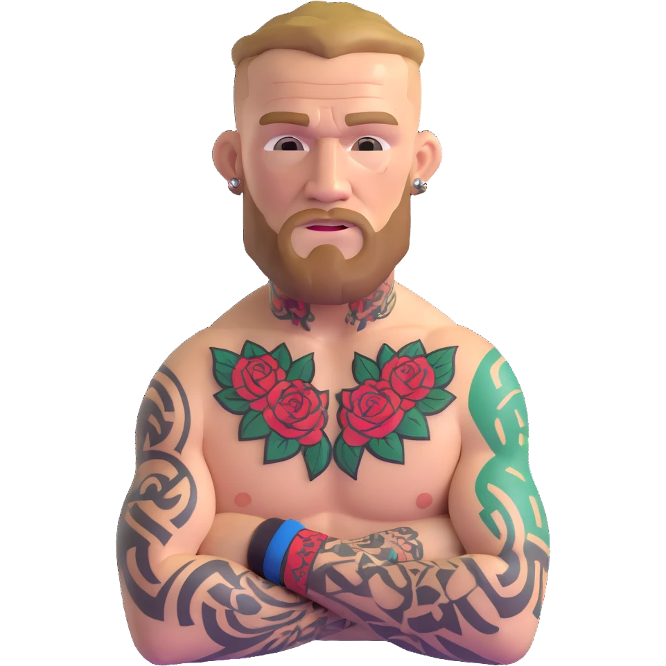 Conor McGregor UFC fighter with tattoos emoji