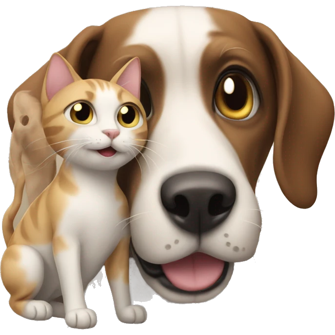 dog with a cat  emoji
