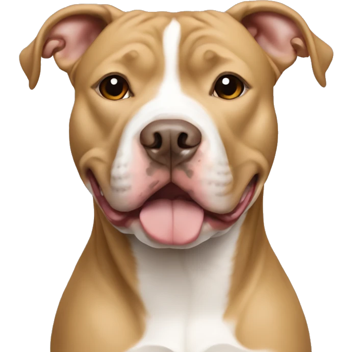 tan and white pit bull emoji