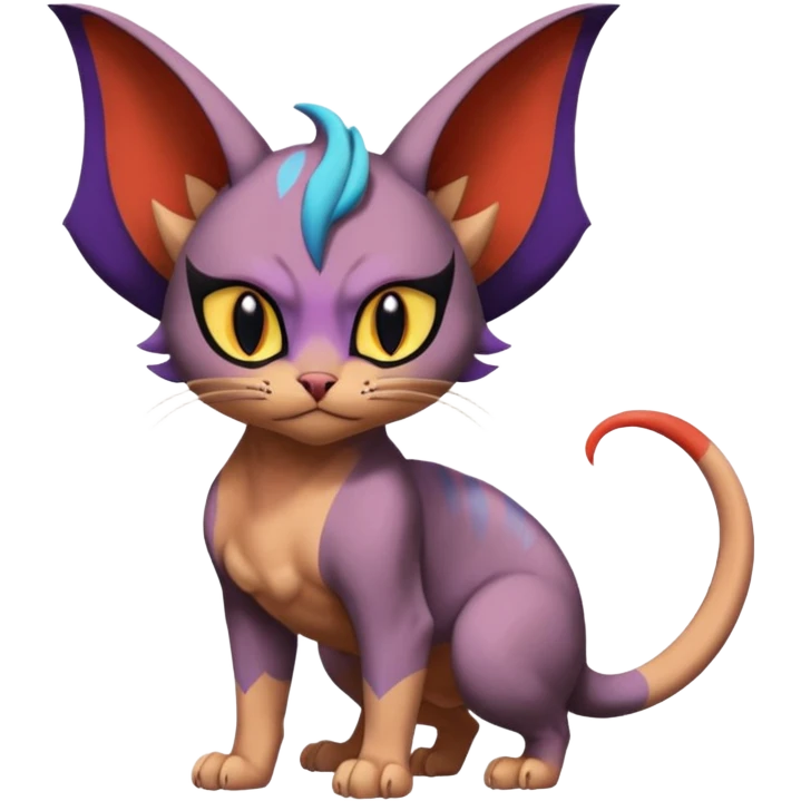 Noivern-Sphynx-Noibat-Torracat-Litten-fusion emoji
