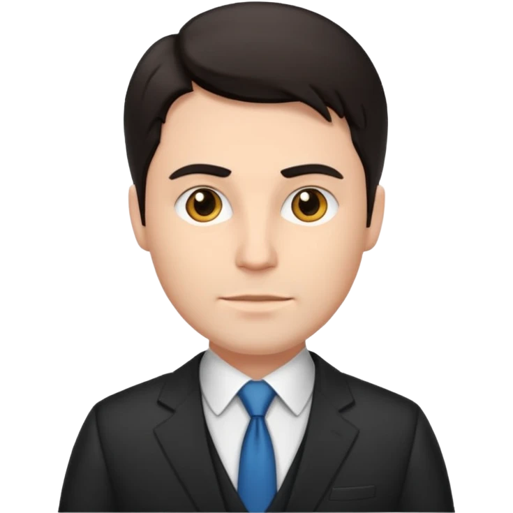 Create a white man with dark air lawer emoji