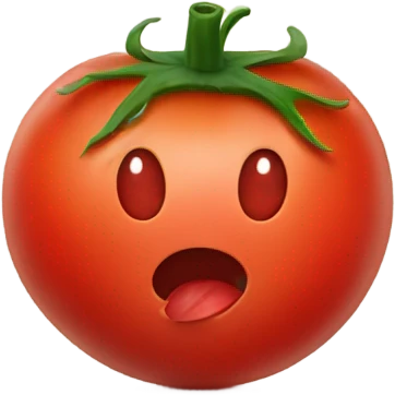 Tomato holding a heart emoji