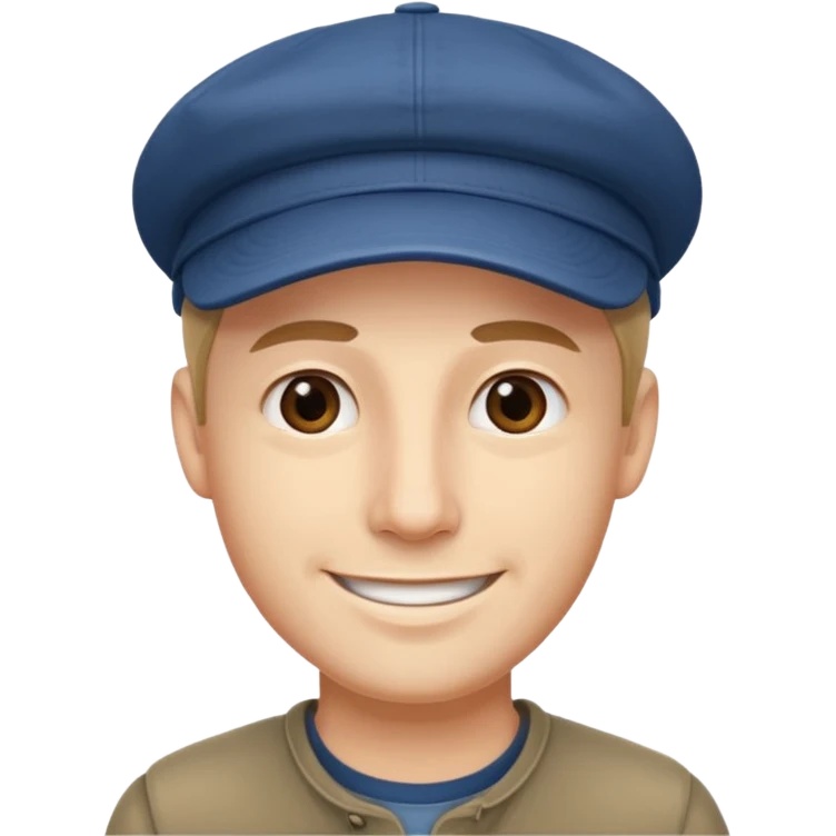 A man who look like hitler wearing cap without mustache  emoji