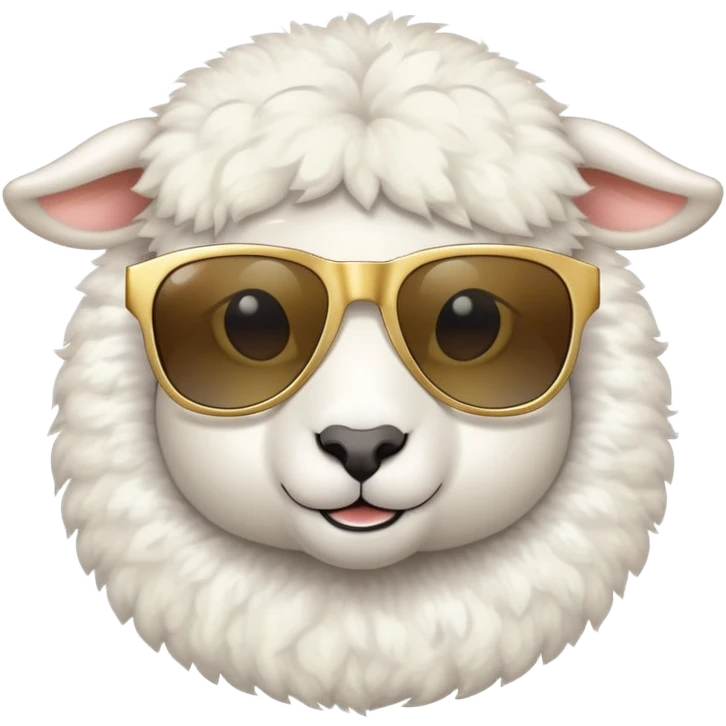  lamb wearing sunglasses and gold necklace 
 emoji