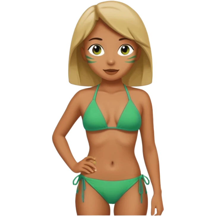 green bikini emoji