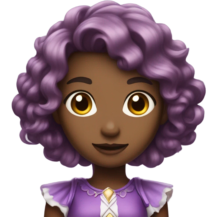purple magical girl with brown hair emoji