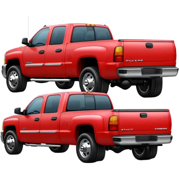 red 2005 chevy silverado 3500 dually emoji
