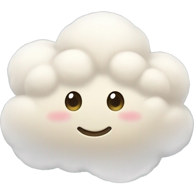 Cream-colored fluffy cloud emoji