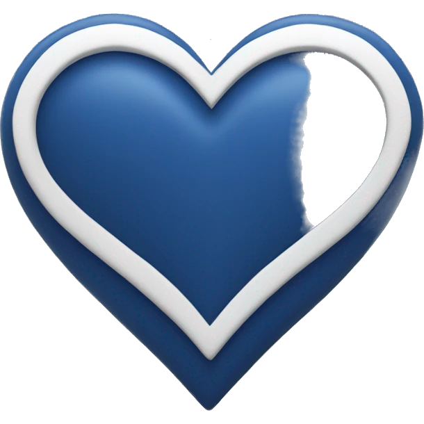 Blue navy heart emoji