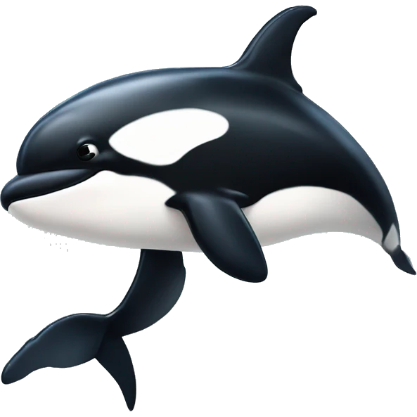 Orca whale with a heart emoji