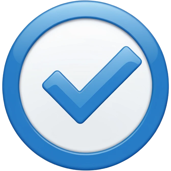  exactly similar to given image give me emoji,blue and white tick inside it emoji