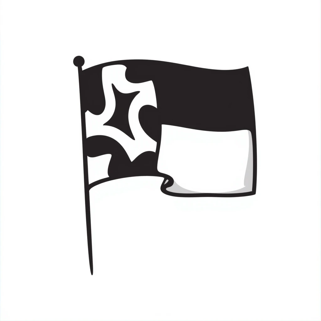 A flag with a simple design emoji
