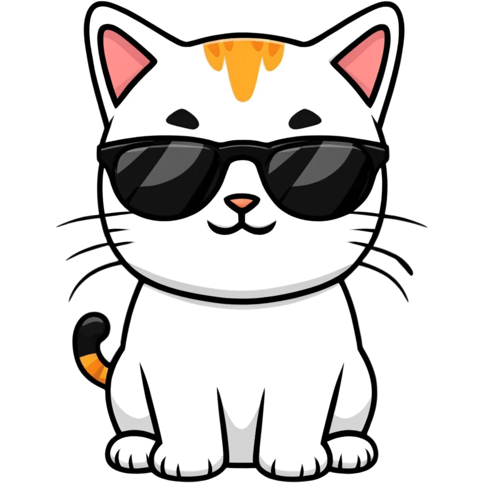 Cat with sunglasses emoji