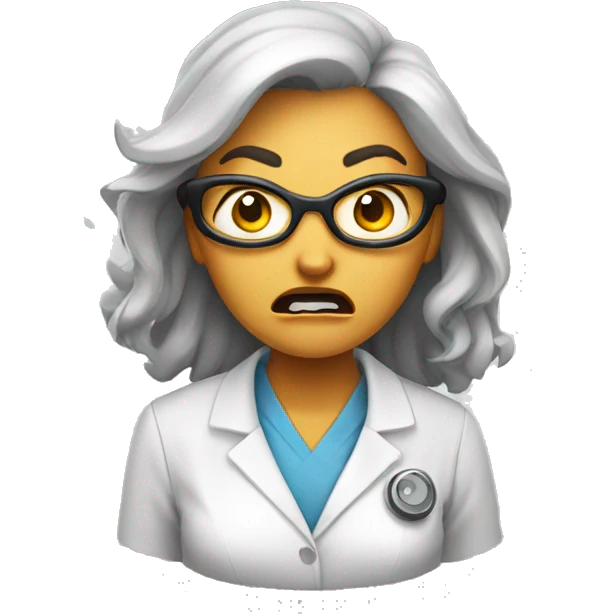 Enraged female scientist  emoji