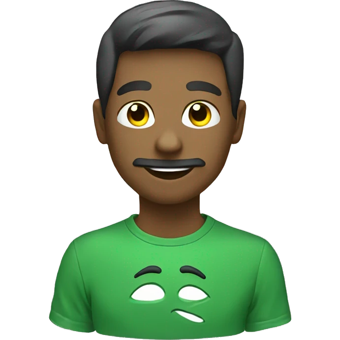 customer support ​T-shirt Green emoji