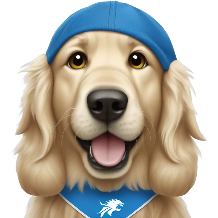 Detroit lions golden retriever  emoji