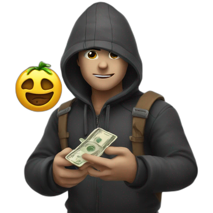 THIEF WITH THE PICTURE OF THE MONANA IN HIS HAND emoji