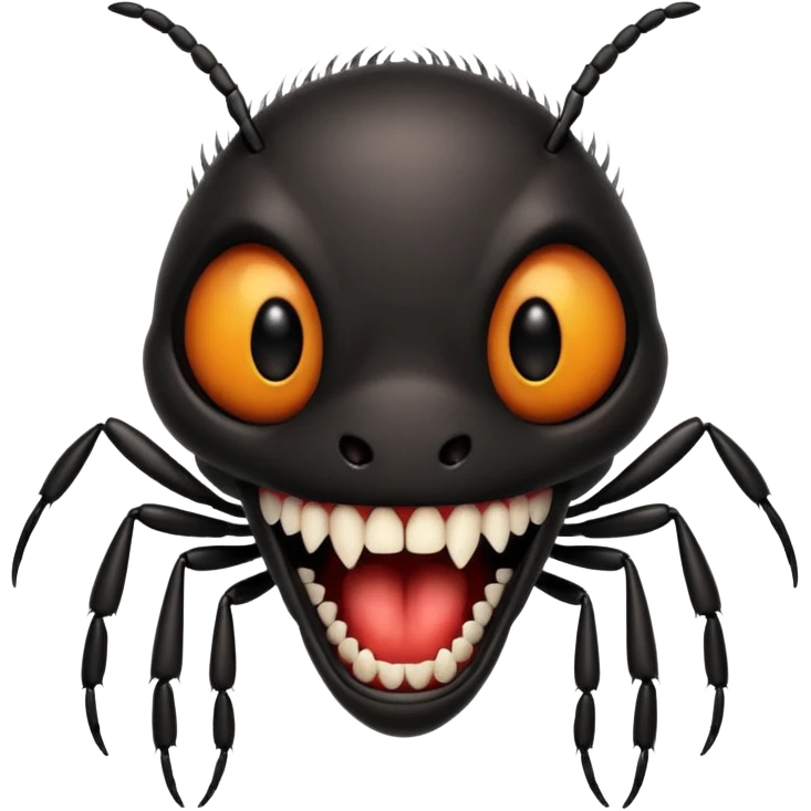Scary ant with teeth emoji