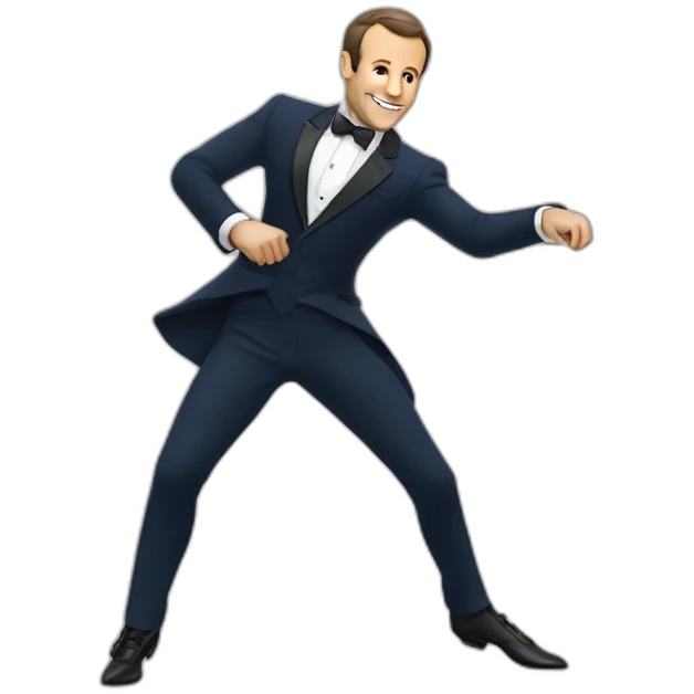 Macron en train de danser emoji