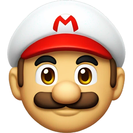Mario bros con gorra blanca  emoji