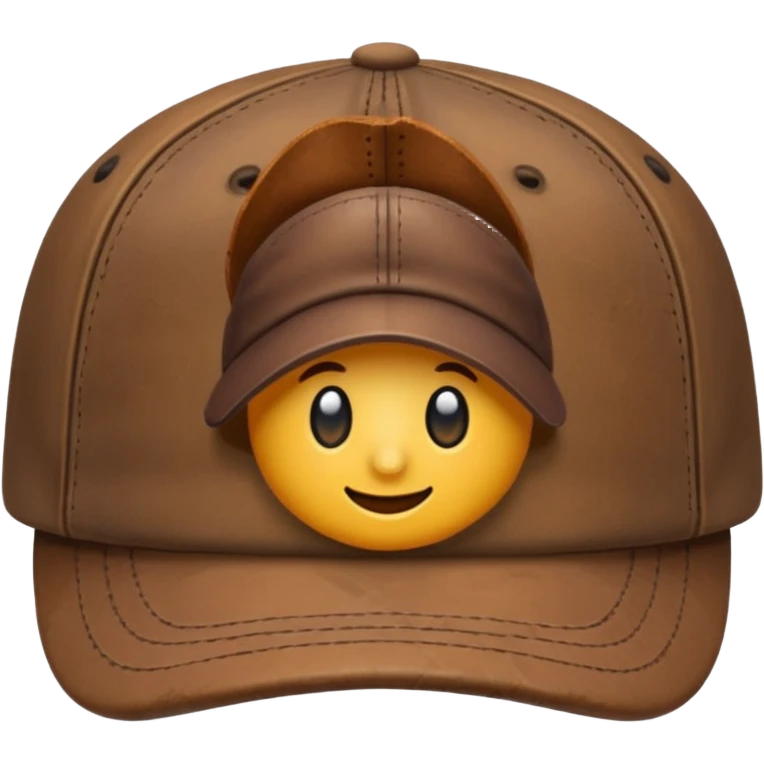 brown cap emoji