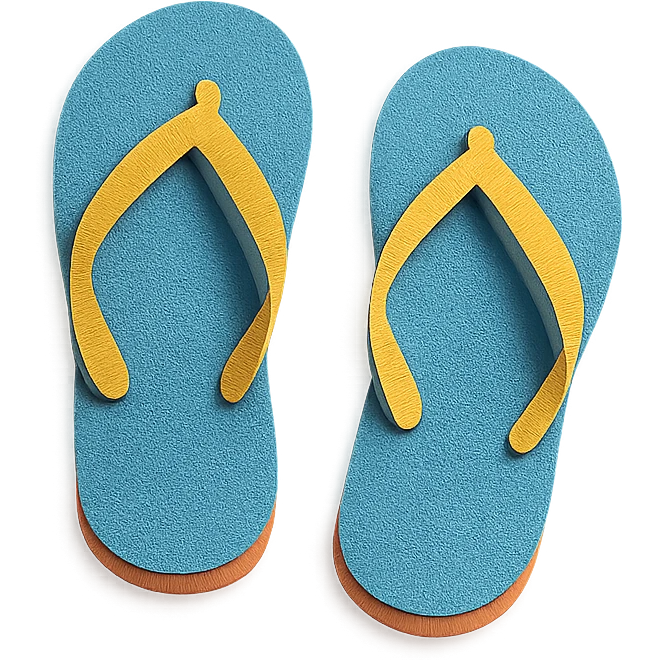 a matching pair of classic flip-flop sandals emoji