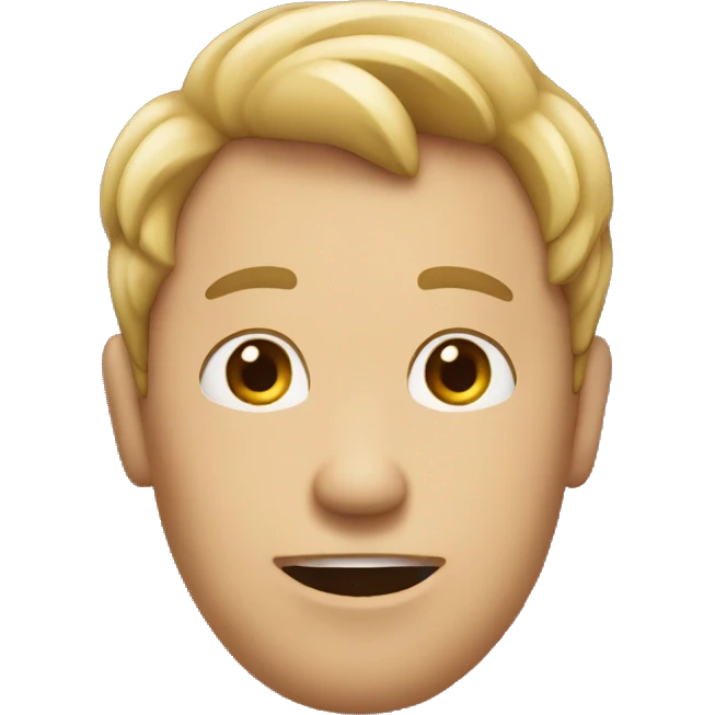 A normal emoji looking like it’s saying “heh” emoji