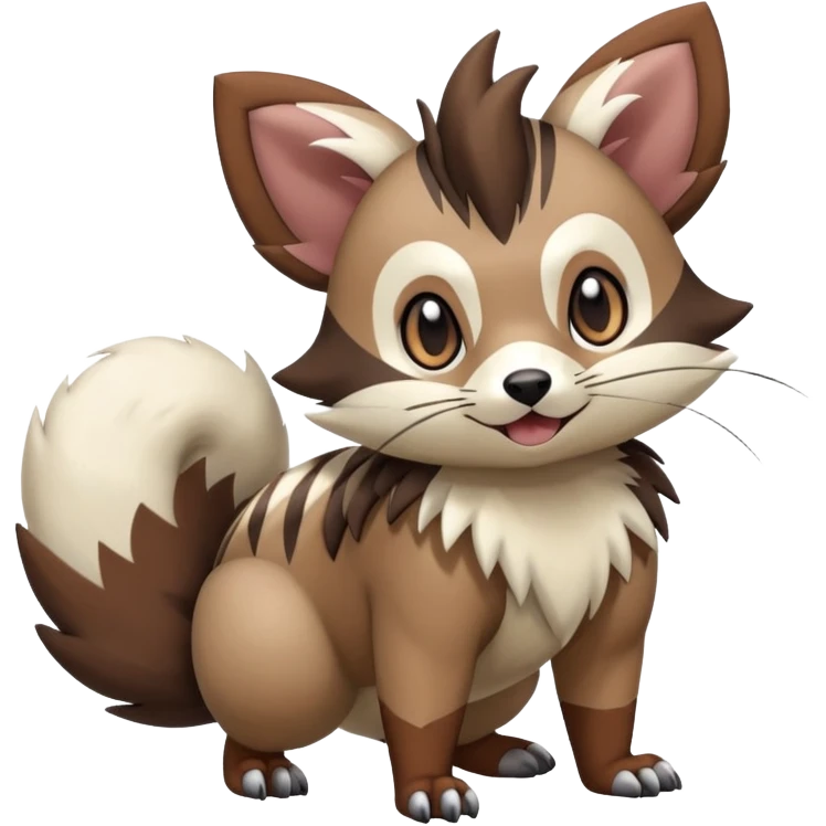  Zigzagoon-Furret-Rockruff-Hybrid (Full body) emoji