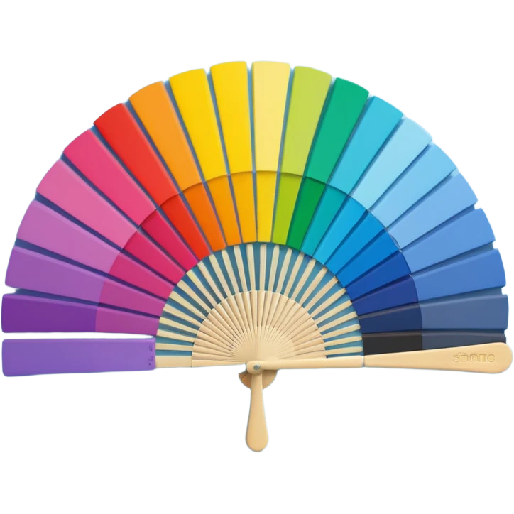 3D pantone colour fan spread emoji