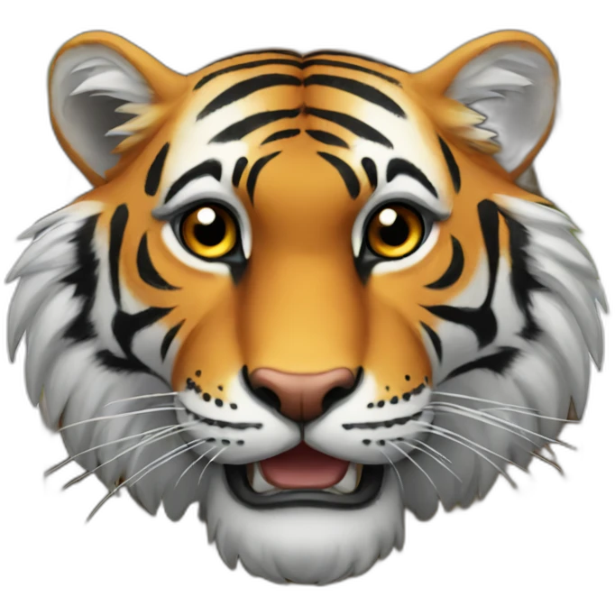 Half tiger, half tree trunk emoji