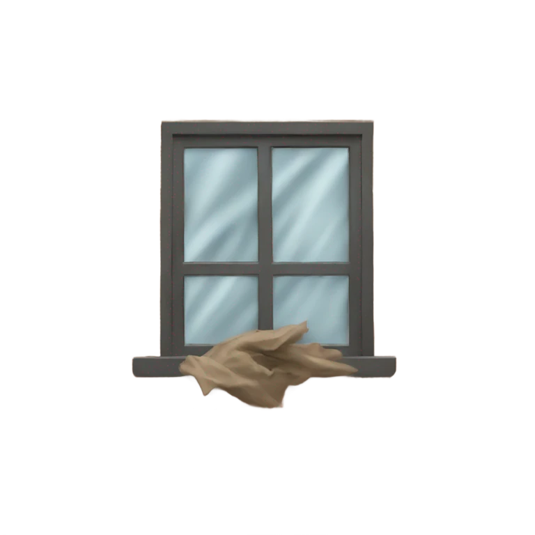 Window banging in the scary wind emoji